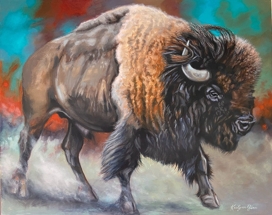 KaeLynn Winn Painting - Bison