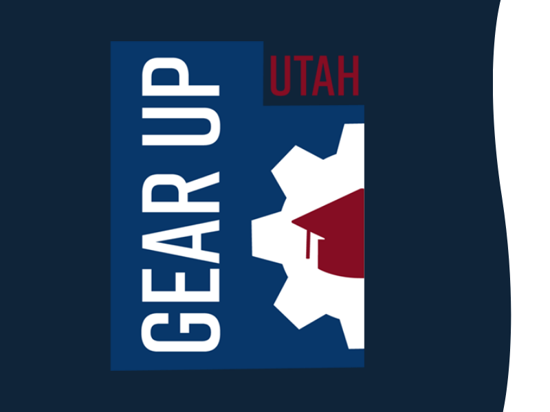 GEAR UP Utah logo showing a white gear with a red graduation cap